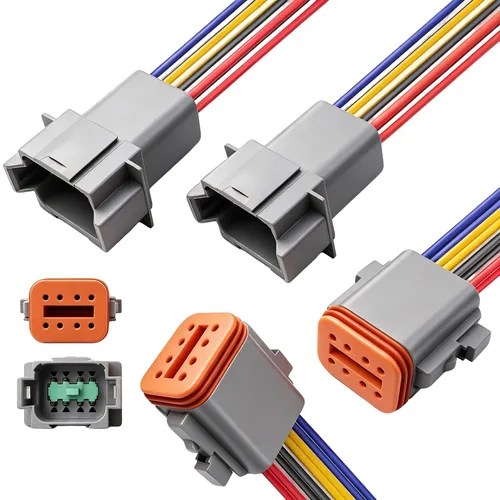 Vista 8 de HiSport Kit impermeable de conectores DT de 4 pines, 4 conectores macho y hembra para coche, camión, barco, conector Dt, 1 juego