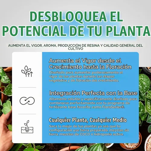 Vista 4 de General Hydroponics Floralicious Plus, Vitality Plant Food, 2-0.8-0.5, 16.oz.