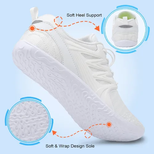 Vista 6 de L-RUN Zapatos de agua para hombre y mujer, zapatos de agua descalzos para senderismo, secado rápido, calcetines acuáticos para natación, buceo