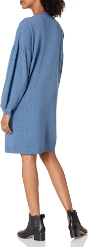 Vista 5 de The Drop Aiko - Vestido tipo suéter de manga abullonada para mujer