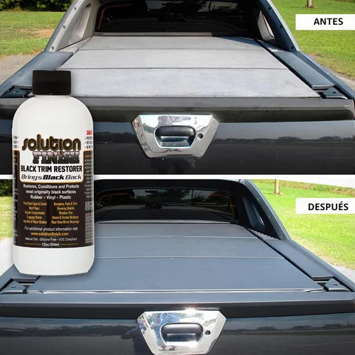 Vista 6 de Solución acabado, plástico negro y restaurador de vinilo, uso para coche y Camión., 12 onza