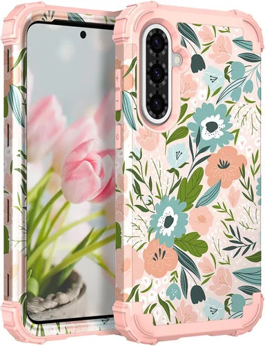 Vista 40 de Hocase Funda para Galaxy A37 5G, protección resistente a prueba de golpes, parachoques de goma de silicona suave+funda protectora híbrida