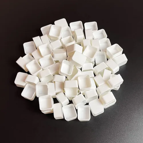Vista 22 de FCLUB 24 bandejas de acuarela vacías – Moldes de esquina redondeada de plástico blanco de 0.1 fl oz para paleta de pintura de bricolaje