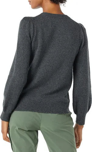 Vista 5 de Tienda Essentials - Suéter de cuello redondo con hombros plisados suave al tacto para mujer