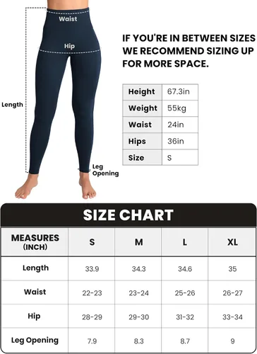 Vista 7 de GYM RAINBOW Leggings de cintura alta para mujer, pantalones de yoga sin costura frontal, control de abdomen, leggings de gimnasio de 28 pulgadas