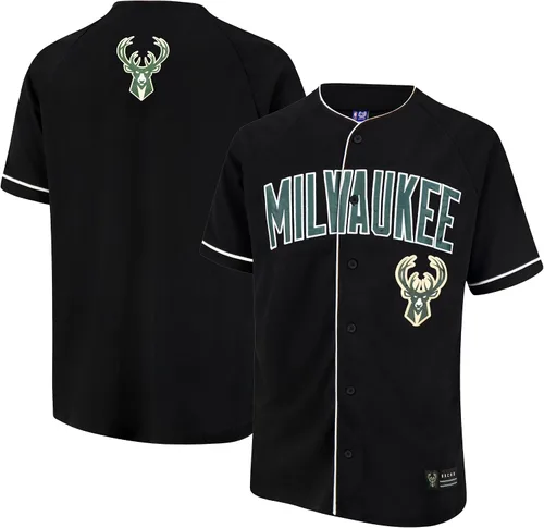 Vista 33 de Ultra Game Camiseta de béisbol oficial de la NBA con botones y botones para hombre