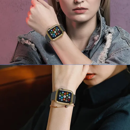 Vista 7 de ORIbox Funda ultradelgada compatible con Apple Watch Series 3 y Apple Watch Series 2, TPU HD, funda protectora completa resistente a los arañazos