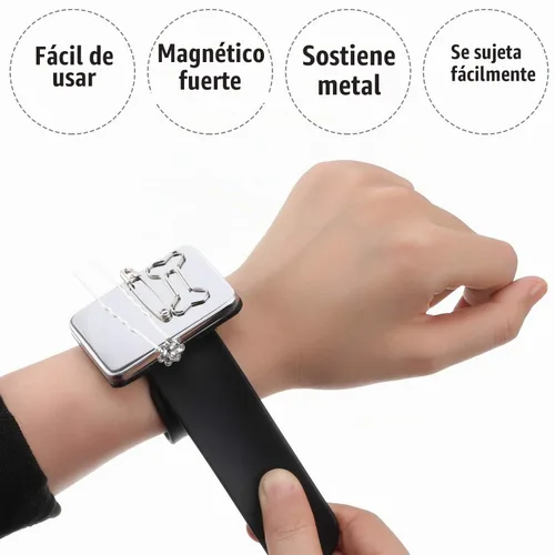 Vista 6 de 2 piezas de alfiler magnético y soporte para pulsera para acolchado