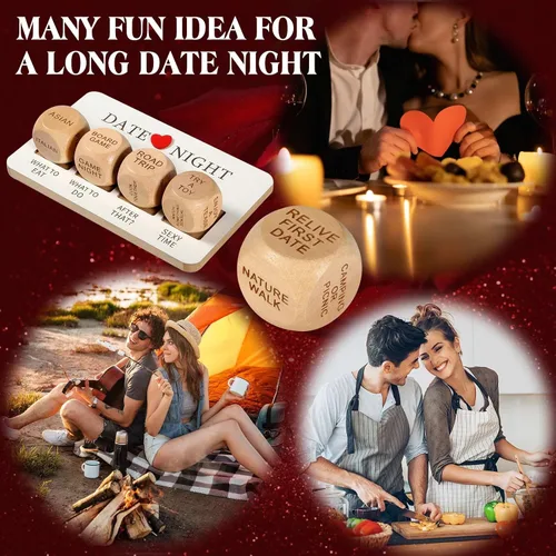 Vista 2 de Regalos para parejas para aniversario, regalos de cumpleaños para marido, esposa, juegos traviesos para citas, dados de decisión para novio, novia