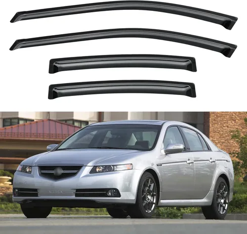Vista 38 de YQAUTEC - Viseras para ventana, protectores contra la lluvia, compatibles con Subaru WRX 2015-2021, deflectores de viento para ventanas, viseras