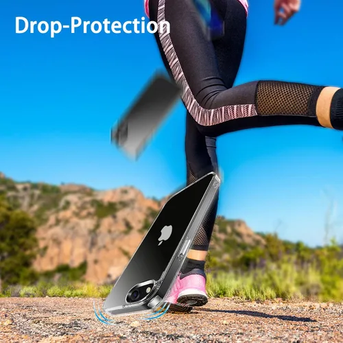 Vista 5 de JJGoo Compatible con iPhone SE (edición 2022/2020), para iPhone 8/7, transparente, a prueba de golpes, funda protectora delgada de policarbonato