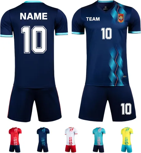 Vista 10 de ORYG Camisetas de fútbol personalizadas para niños, uniformes de equipo de fútbol personalizados para hombres y mujeres con nombre de número