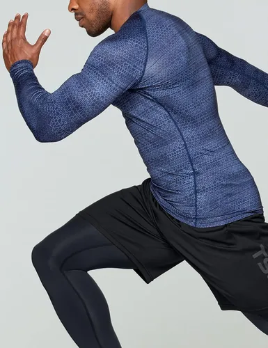 Vista 5 de TSLA - Paquete de 1 o 3 camisas de compresión de manga larga FPU 50 para hombre camisa de entrenamiento atlético protector de erupción para deportes