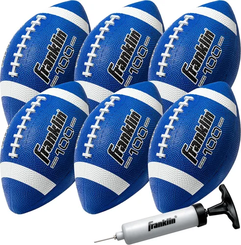 Vista 13 de Franklin Sports Balones de fútbol americano de goma para niños Junior Grip-Rite tamaño juvenil - Balones de fútbol americano Peewee Kids duraderos