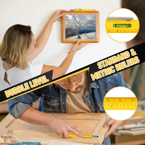 Vista 6 de BIIB Bolígrafo multiherramienta 6 en 1, regalos para hombre, para papá, novio, marido, aniversario, cumpleaños, día del padre, regalo para hombres