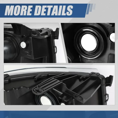 Vista 5 de Auto Dynasty Conjunto de faros delanteros compatible con Chevy Silverado 1500 2007-2014, reemplazo de faros halógenos del lado del conductor