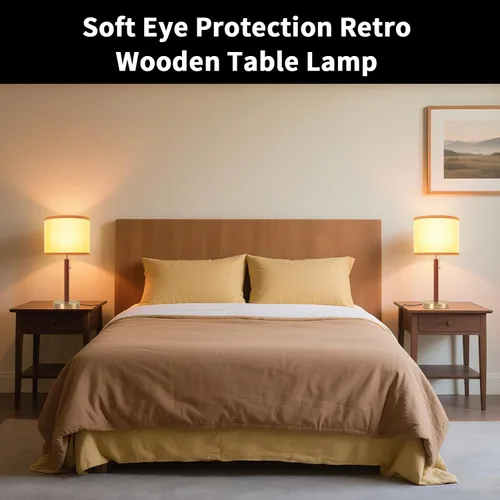 Vista 7 de Lámpara de escritorio vintage para sala de estar, lámpara de mesa de mediados de siglo para dormitorio, lámparas de noche para mesitas de noche