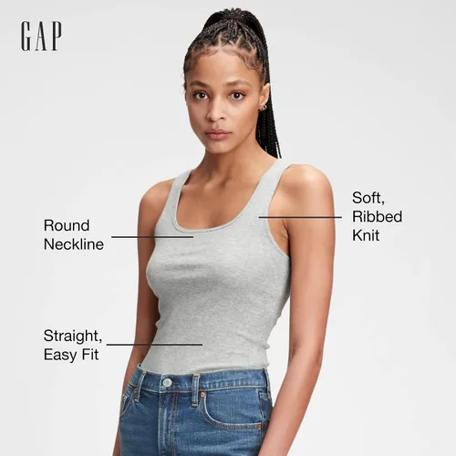 Vista 2 de GAP Women's Ribbed Tank Top