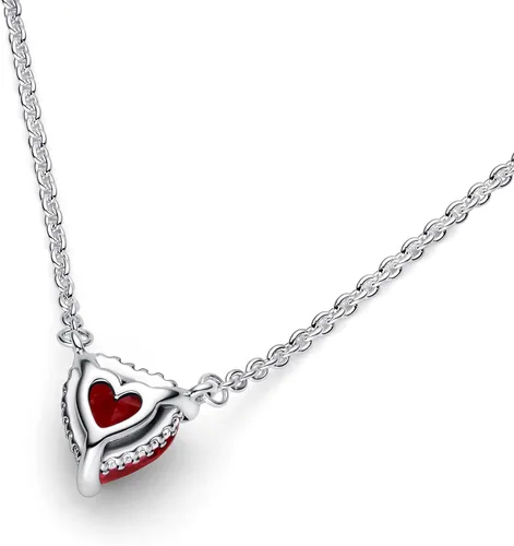 Vista 2 de PANDORA Collar atemporal 392542C01-45 Corazón rojo