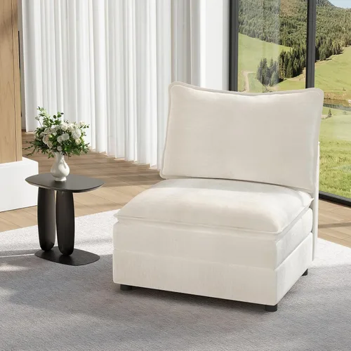 Vista 86 de Vesgantti - Sofá de 40" de Asiento Individual, Cómodo Sofá Nube de Asiento Profundo Tapizado de Chenilla, Sofá Moderno, Asientos Extra para Sofás