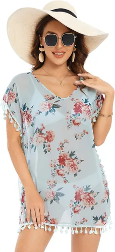 Vista 3 de Tandisk Traje de baño de gasa para mujer, para cubrir el traje de baño