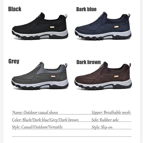 Vista 3 de Galonfulty Mocasines ortopédicos antideslizantes para hombre, modernos, cómodos, transpirables, con soporte de arco al aire libre, tenis