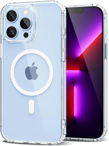 Vista 110 de oakxco Funda magnética transparente compatible con Magsafe, bonita funda delgada y transparente de poliuretano termoplástico no amarillenta, carcasa