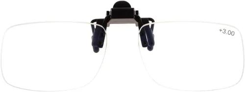 Vista 7 de Gafas de lectura con clip y lupa abatible, lupa, lentes para lectores unisex (2.0 x)