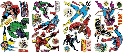 Vista 3 de RoomMates, RMK11167RL - Papel tapiz clásico de Marvel Avengers