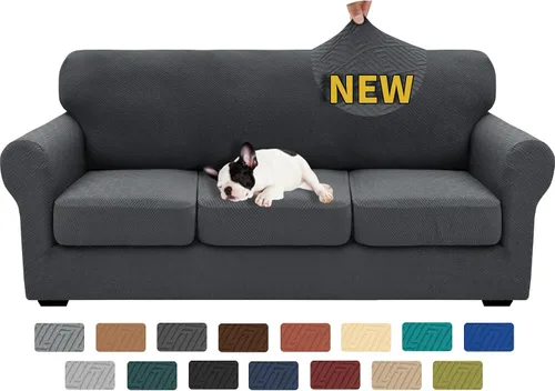 Vista 98 de XINEAGE Funda de diván para sofá en forma de L, fundas de sofá modular para mascotas, funda de asiento de sofá antideslizante lavable, fundas