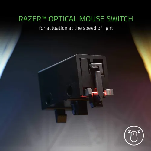 Vista 3 de Razer DeathAdder v2 Mini mouse para videojuegos sensor óptico 8500K DPI Diseño ligero de 219oz Iluminación Chroma RGB 6 botones programables