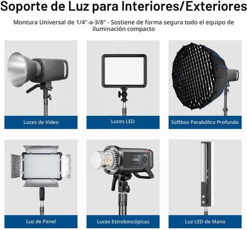 Vista 8 de FreeSea Soporte de luz resistente para fotografía MT-03, trípode de Aluminio