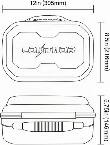 Vista 6 de LOKITHOR CASE001 J-Series Jump Starter Storage EVA Funda de protección