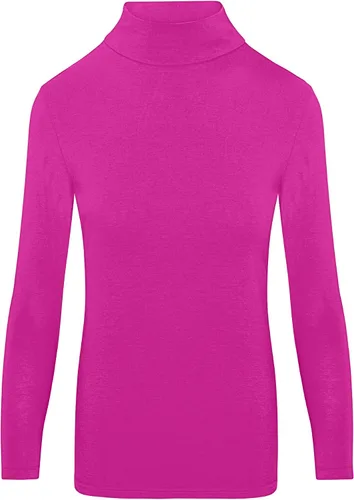Vista 4 de Natural Uniforms Camiseta de manga larga con cuello alto falso para mujer