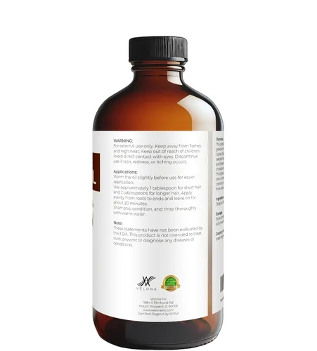 Vista 7 de Velona Aceite de Jojoba USDA Certificado Orgánico - 16 Fl Oz en Botella de Vidrio 100% Puro y Natural Dorado, Sin Refinar, Prensado en Frío