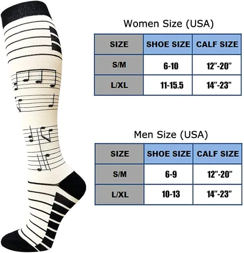 Vista 6 de 5 pares de calcetines de compresión de cobre para mujeres y hombres, circulación de 20-30 mmHg, el mejor apoyo para correr, atletismo, enfermería
