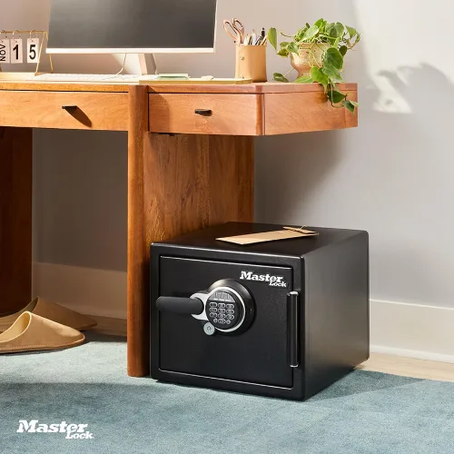 Vista 5 de Master Lock - Caja de seguridad premium negra a prueba de fuego y agua con teclado digital, 0.82 pies cúbicos, STW082GTC