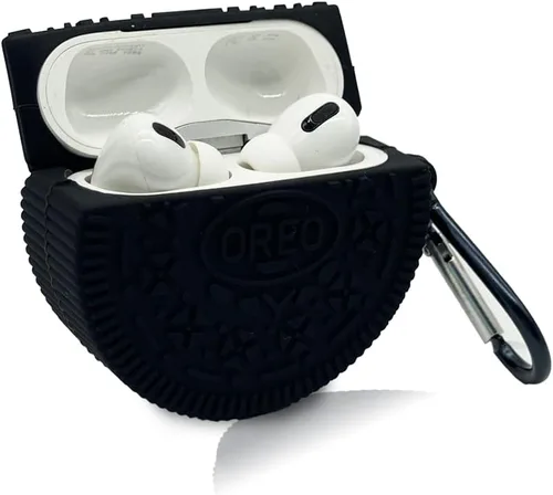 Vista 3 de Funda protectora a prueba de golpes de goma de dibujos animados 3D para AirPods Pro Funda de carga (Cookie)