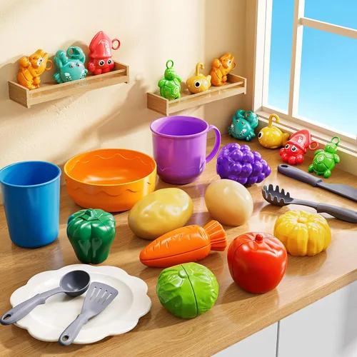 Vista 6 de JUKUDAHU Mesa de Juego de Agua y Fregadero de Juguetes para Niños de 2 3 4 5 6 Años de Edad - Cocina al Aire Libre con Agua Corriente