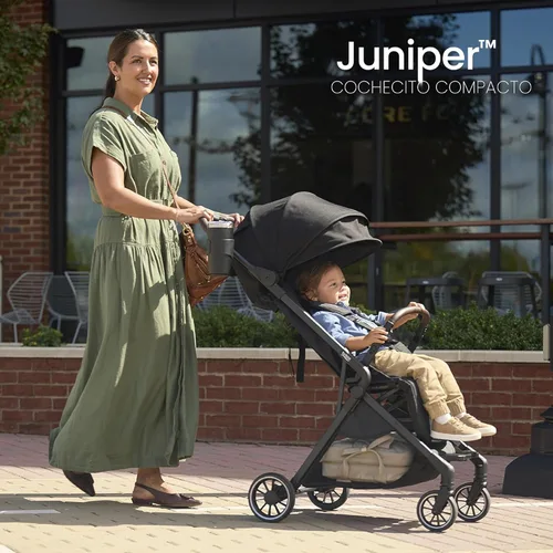 Vista 2 de Britax Juniper - Cochecito compacto para llevar, sistema Fastpack sin esfuerzo con RapidFold de una sola mano, portátil y ligero para viajes, asa