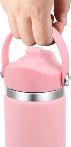 Vista 3 de Tapa de popote compatible con Hydro Flask de boca ancha de 12, 16, 18, 32, 40 onzas, tapas con popote para accesorios de botellas de agua, tapa