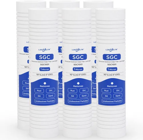 Vista 10 de Whole House - Cartucho de filtro de agua para pozos de sedimentos ranurados de 0,5 micrones, 10 x 2,5 para AP110, AO-WH-PREV-R2, WHKF-GD05, CFS110