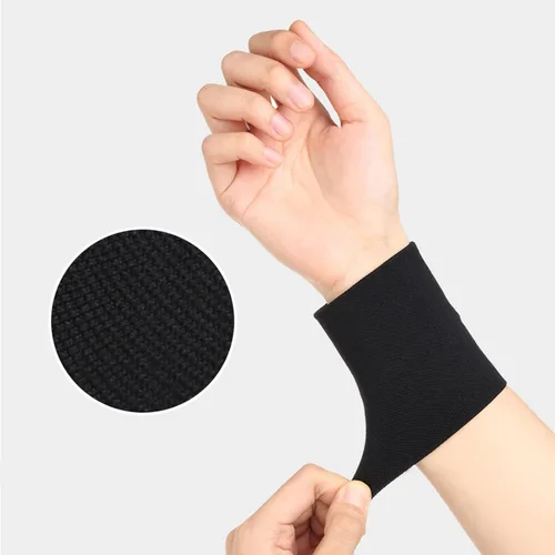 Vista 2 de Zittop Muñequera de compresión para tatuaje de antebrazo, túnel carpiano (1 unidad) (M, negro)