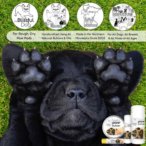 Vista 3 de The Blissful Dog Mantequilla de patas, hidratante para almohadillas secas para patas, suaviza y protege una pata áspera en invierno, bálsamo