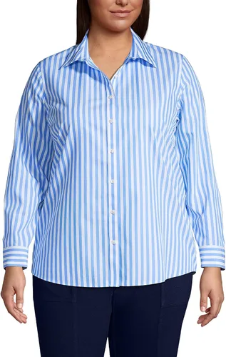 Vista 24 de Lands' End - Camisa de manga larga de cordón Pinwale para mujer