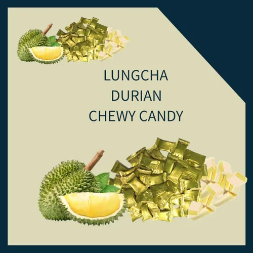 Vista 5 de LUNGCHA DURIAN Caramelo de frutas con sabor a caramelo, producto de Tailandia, 3.5 onzas (3.53 oz) (Durian)
