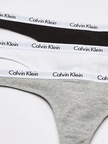 Vista 2 de Calvin Klein Women's Carousel Logo Cotton Stretch Thong Panties, Multipack