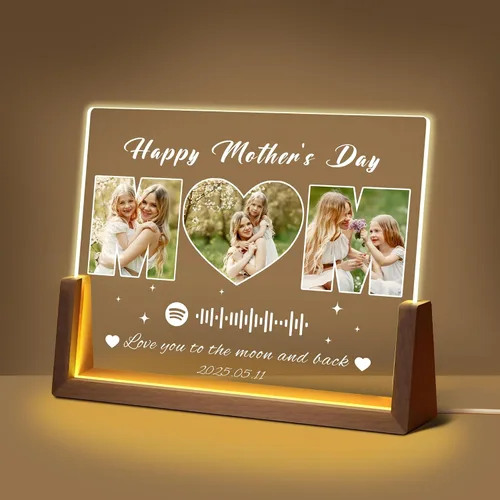 Vista 17 de Regalos de cumpleaños personalizados para el día del padre, para papá, de hija, hijo, esposa, marco de fotos con placa acrílica personalizada