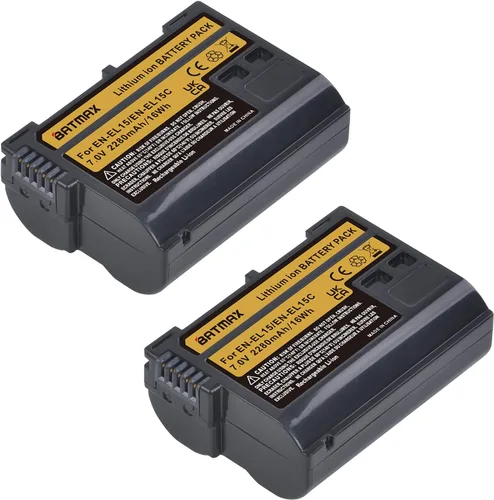 Vista 9 de Batmax 2 baterías EN-EL15C EN-EL15C de 2280 mAh + cargador USB LED con puerto tipo C para Nikon EN-EL15A EL15b Z5, Z6, Z8, Z6 II, Z7II, D780, D850