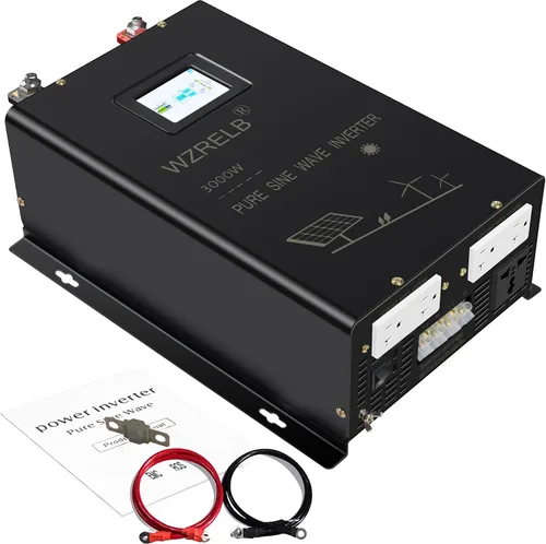 Vista 2 de WZRELB 3000W 24V DC a 120V/240V AC Split Phase Inversor de onda sinusoidal pura